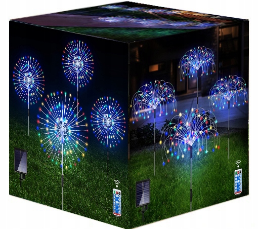 4x SOLARNÁ LAMPA ZÁHRADNÁ DEKORÁCIA STROM ROZTEŠENIE RGB LED